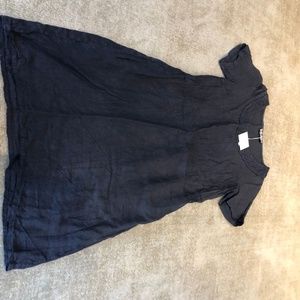 FEMME FATALE NWT LINEN NAVY DRESS SZ S